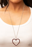 Paparazzi Heart Necklace-Va-Va-VALENTINE - Red All Eyes On U Jewelry 