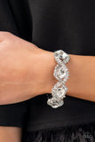 For the Win - White Paparazzi Bracelet All Eyes On U Jewelry