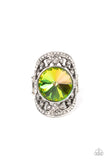 Galactic Garden - Green paparazzi Ring All Eyes On U Jewelry