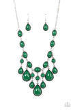Mediterranean Mystery - Green Paparazzi Necklace All Eyes On U Jewelry