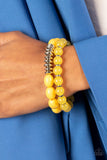 La Vida Vacation - Yellow Paparazzi Bracelet All Eyes On U Jewelry