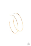 Can I Get a HOOP HOOP - Gold Paparazzi Earrings All Eyes On U Jewelry