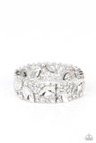 Full Body Chills - White Paparazzi Bracelet All Eyes On U Jewelry