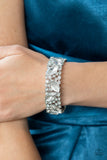 Full Body Chills - White Paparazzi Bracelet All Eyes On U Jewelry