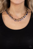 Canyon Voyage - Blue Paparazzi Necklace All Eyes On U Jewelry