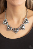 Kindred Hearts - White Paparazzi Necklace All Eyes On U Jewelry
