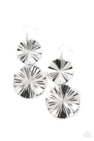 In Your Wildest FAN-tasy - Silver Paparazzi Earrings All Eyes On U 