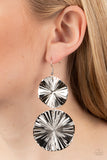 In Your Wildest FAN-tasy - Silver Paparazzi Earrings All Eyes On U 
