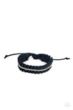 Pretty, Pretty PLEATS - Black Paparazzi Bracelet All Eyes On U Jewelry