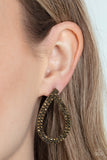 Diva Dust - Brass Paparazzi Earrings All Eyes On U Jewelry