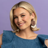 Western Retreat - White Paparazzi Earrings All Eyes On U Jewelry