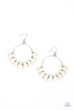 Canyon Quarry - White Paparazzi Earrings All Eyes On U Jewelry