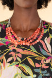 Pacific Picnic - Orange Paparazzi Necklace All Eyes On U Jewelry