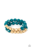 Grecian Glamour - Blue Paparazzi Bracelet All Eyes On U Jewelry