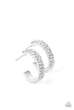 Positively Petite - White Paparazzi Earrings All Eyes On U Jewelry
