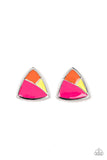 Kaleidoscopic Collision - Multicolor Paparazzi Earrings All Eyes On U 
