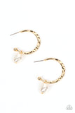 GLAM Overboard - Gold Paparazzi Earrings All Eyes On U Jewelry