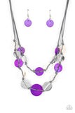 Barefoot Beaches - Purple Paparazzi Necklace All Eyes On U Jewelry