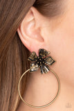 Buttercup Bliss - Brass Paparazzi Earrings All Eyes On U Jewelry