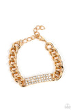 Icy Impact - Gold Paparazzi Bracelet All Eyes On U Jewelry