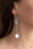 Solar Soul - Silver Paparazzi Earrings All Eyes On U Jewelry
