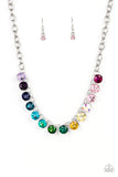 Rainbow Resplendence - Multicolor Paparazzi Necklace All Eyes On U 