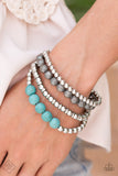 Wildland Wanderer - Blue Paparazzi Bracelet All Eyes On U Jewelry