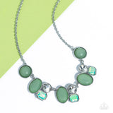 Fantasy World - Green Paparazzi Necklace All Eyes On U Jewelry