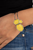 Tourist TRAPEZOID - Yellow Paparazzi Bracelet All Eyes On U Jewelry