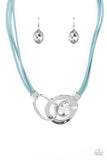 Californian Cowgirl - Blue Paparazzi Necklace All Eyes On U Jewelry