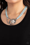 Californian Cowgirl - Blue Paparazzi Necklace All Eyes On U Jewelry