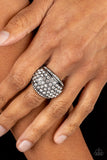 Running OFF SPARKLE - Black Paparazzi Ring All Eyes On On U Jewelry
