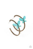 Bohemian Butterfly - Brass Paparazzi Earrings All Eyes On U Jewelry