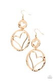 Enchanting Echo - Gold Paparazzi Earrings All Eyes On U Jewelry