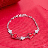 Cluelessly Crushing - Red Paparazzi Bracelet All Eyes On U Jewelry