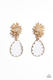 Stellar Shooting Star - Gold Paparazzi Earrings