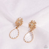 Stellar Shooting Star - Gold Paparazzi Earrings