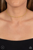 Neon Lights - Yellow Paparazzi Necklace All Eyes On U Jewelry