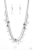 Flirty Flood - White Paparazzi Necklace All Eyes On U Jewelry