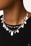 Flirty Flood - White Paparazzi Necklace All Eyes On U Jewelry