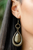 Forged Flare - Brass Paparazzi Earrings All Eyes On U Jewelry 