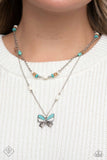 Free-Spirited Flutter - Blue Paparazzi Necklace All Eyes On U Jewelry 