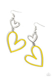 Pristine Pizzazz - Yellow Paparazzi Earrings All Eyes On U Jewelry