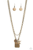 Masterpiece in Progress - Brass Paparazzi Necklace All Eyes On U Jewel