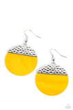 SHELL Out - Yellow Paparazzi Earrings All Eyes On U Jewelry