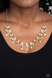 Garden Princess - Gold Paparazzi Necklace All Eyes On U Jewelry