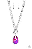 Edgy Exaggeration - Pink Paparazzi Necklace All Eyes On U Jewelry
