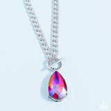 Edgy Exaggeration - Pink Paparazzi Necklace All Eyes On U Jewelry