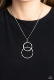 Wishing Well Whimsy - White Paparazzi Necklace All Eyes On U Jewelry