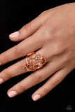 What ROSE Around - Copper Paparazzi Ring All Eyes On U Jewelry